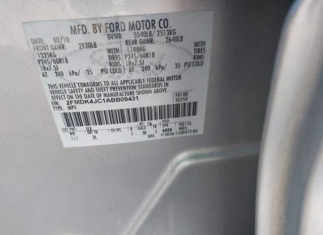 Photo 8 VIN: 2FMDK4JC1ABB09431 - FORD EDGE 