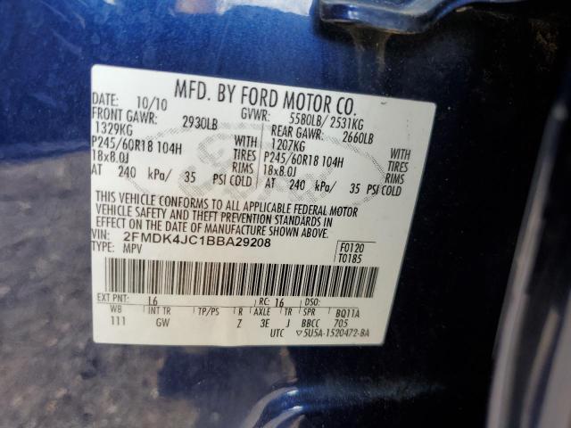 Photo 12 VIN: 2FMDK4JC1BBA29208 - FORD EDGE SEL 