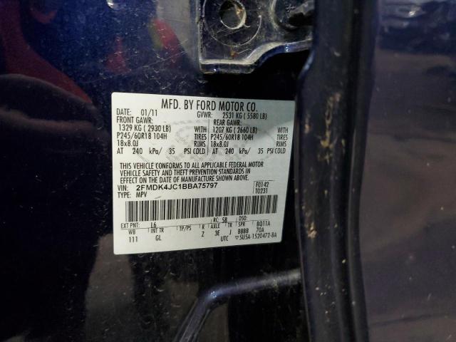 Photo 12 VIN: 2FMDK4JC1BBA75797 - FORD EDGE SEL 