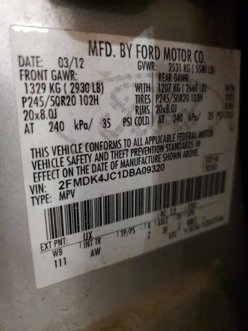 Photo 12 VIN: 2FMDK4JC1DBA09320 - FORD EDGE SEL 