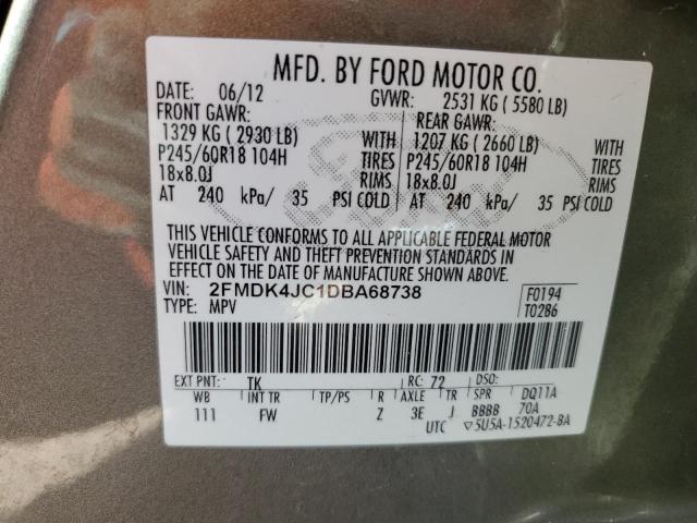 Photo 12 VIN: 2FMDK4JC1DBA68738 - FORD EDGE SEL 