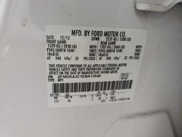 Photo 9 VIN: 2FMDK4JC1EBA13546 - FORD EDGE SEL 