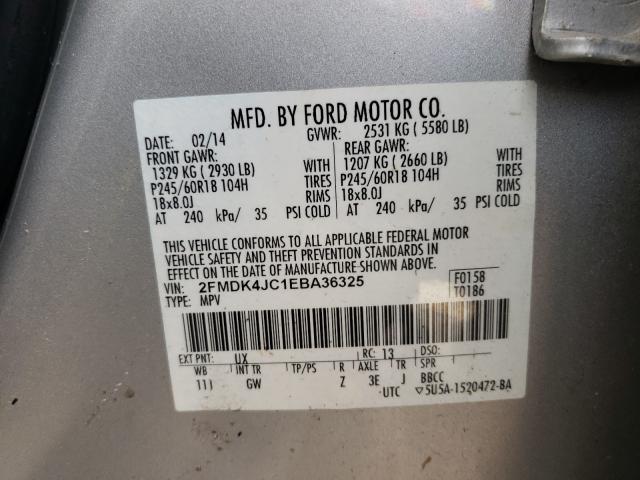 Photo 9 VIN: 2FMDK4JC1EBA36325 - FORD EDGE SEL 