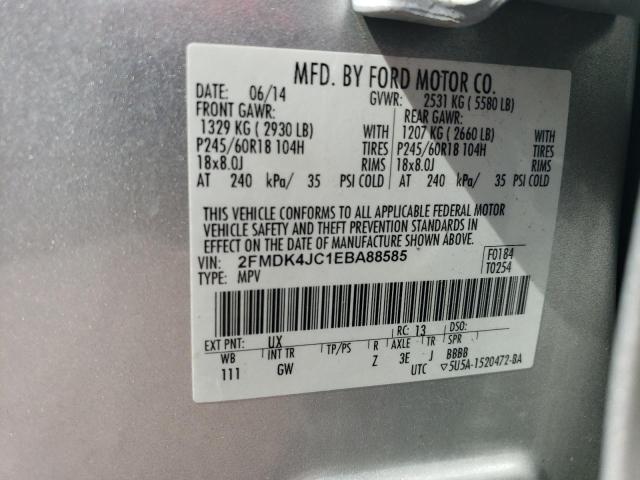 Photo 11 VIN: 2FMDK4JC1EBA88585 - FORD EDGE SEL 