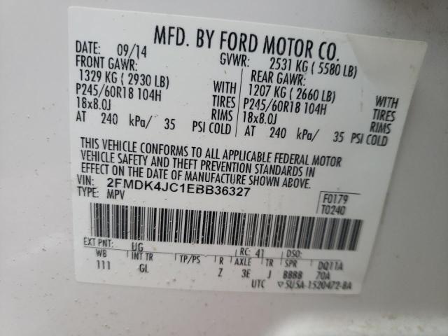 Photo 12 VIN: 2FMDK4JC1EBB36327 - FORD EDGE SEL 