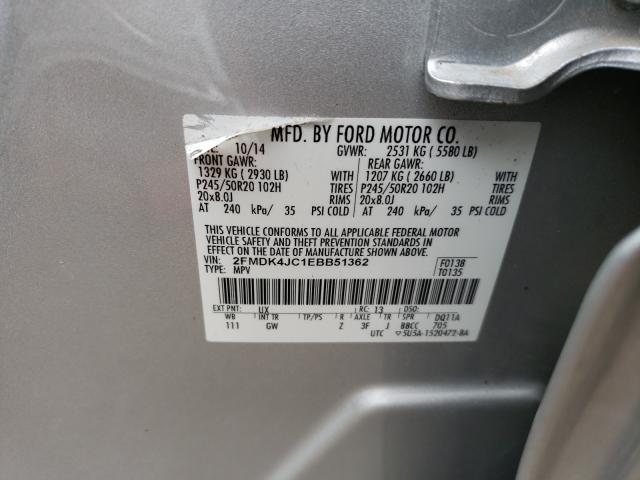 Photo 9 VIN: 2FMDK4JC1EBB51362 - FORD EDGE SEL 