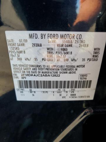 Photo 11 VIN: 2FMDK4JC2ABA12822 - FORD EDGE 