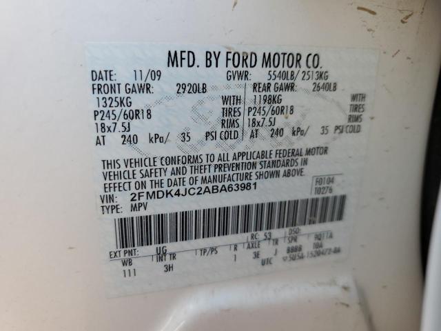 Photo 13 VIN: 2FMDK4JC2ABA63981 - FORD EDGE SEL 