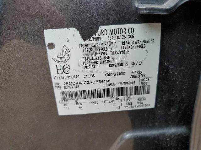 Photo 12 VIN: 2FMDK4JC2ABB54166 - FORD EDGE SEL 