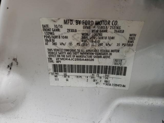 Photo 9 VIN: 2FMDK4JC2BBA48026 - FORD EDGE SEL 