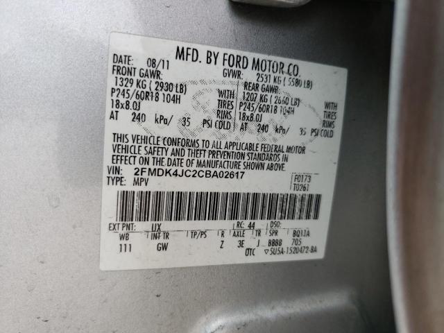 Photo 12 VIN: 2FMDK4JC2CBA02617 - FORD EDGE 