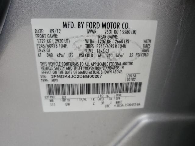 Photo 12 VIN: 2FMDK4JC2DBB00287 - FORD EDGE 