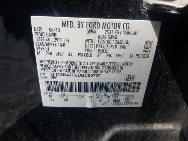 Photo 9 VIN: 2FMDK4JC2DBC60797 - FORD EDGE SEL 