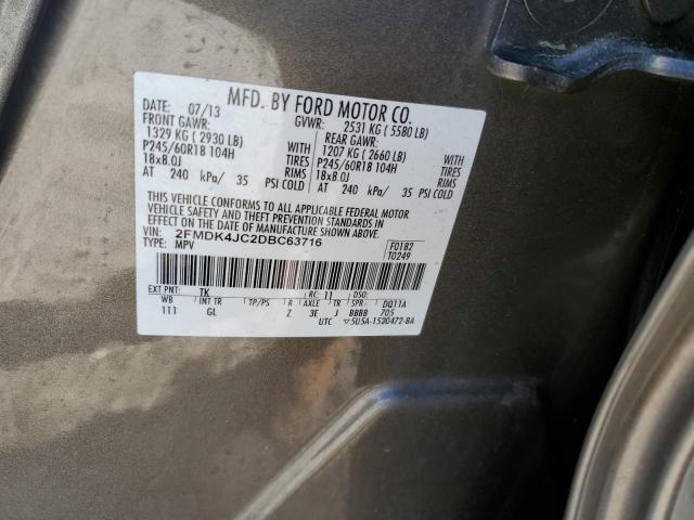 Photo 11 VIN: 2FMDK4JC2DBC63716 - FORD EDGE SEL 