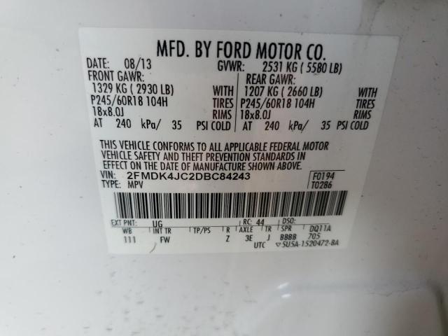 Photo 11 VIN: 2FMDK4JC2DBC84243 - FORD EDGE SEL 