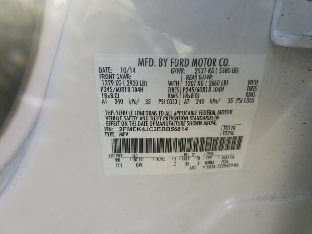 Photo 9 VIN: 2FMDK4JC2EBB56814 - FORD EDGE SEL 