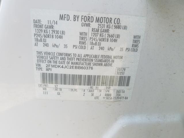 Photo 9 VIN: 2FMDK4JC2EBB60376 - FORD EDGE 