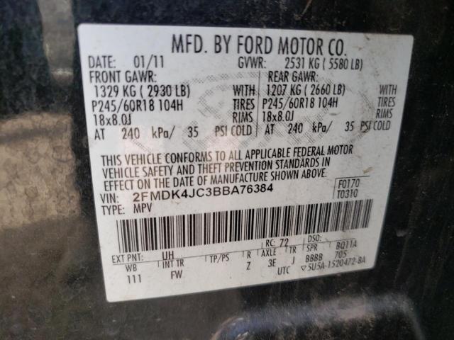 Photo 9 VIN: 2FMDK4JC3BBA76384 - FORD EDGE SEL 