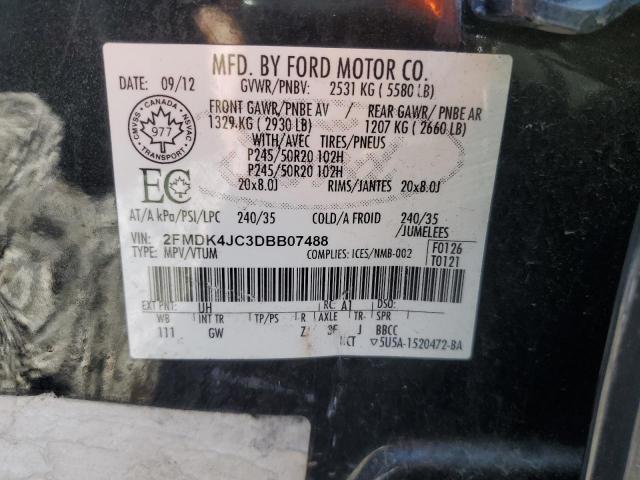 Photo 12 VIN: 2FMDK4JC3DBB07488 - FORD EDGE SEL 