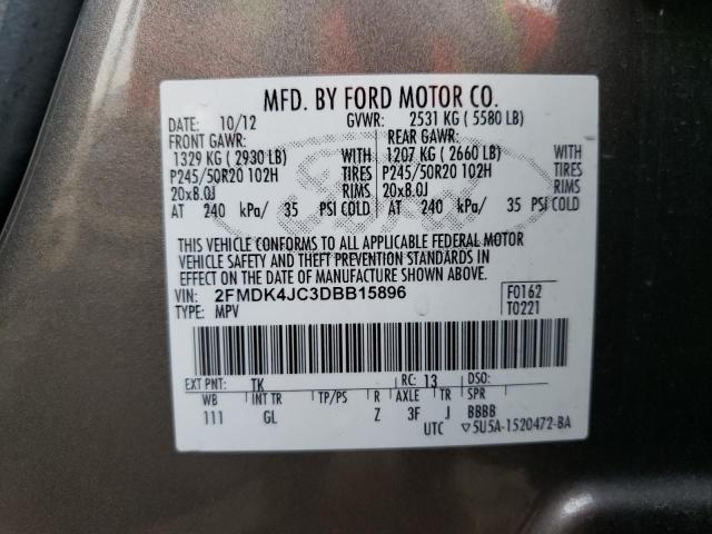 Photo 12 VIN: 2FMDK4JC3DBB15896 - FORD EDGE 