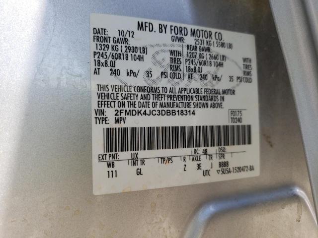 Photo 9 VIN: 2FMDK4JC3DBB18314 - FORD EDGE SEL 