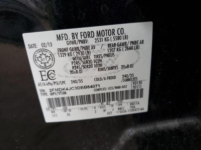 Photo 9 VIN: 2FMDK4JC3DBB84071 - FORD EDGE SEL 