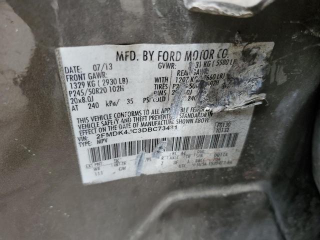 Photo 9 VIN: 2FMDK4JC3DBC73431 - FORD EDGE SEL 