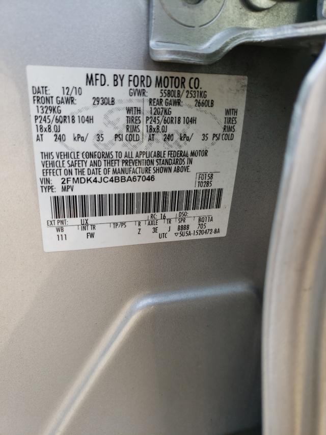 Photo 9 VIN: 2FMDK4JC4BBA67046 - FORD EDGE SEL 