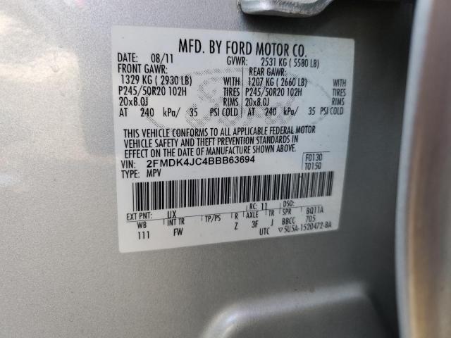 Photo 9 VIN: 2FMDK4JC4BBB63694 - FORD EDGE SEL 