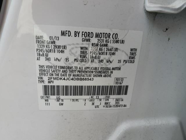 Photo 9 VIN: 2FMDK4JC4DBB68543 - FORD EDGE SEL 