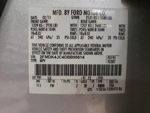 Photo 9 VIN: 2FMDK4JC4DBB95614 - FORD EDGE SEL 