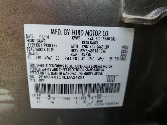 Photo 11 VIN: 2FMDK4JC4EBA24251 - FORD EDGE SEL 