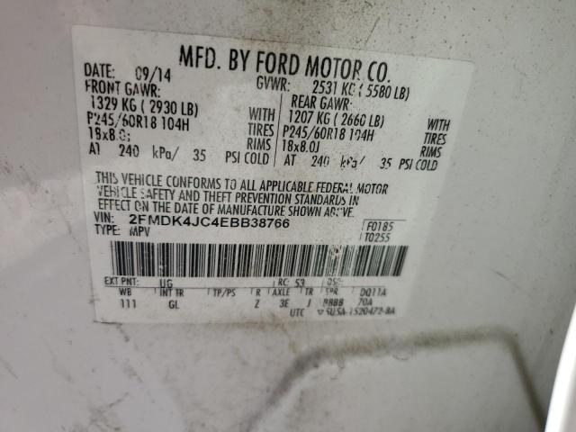 Photo 12 VIN: 2FMDK4JC4EBB38766 - FORD EDGE SEL 