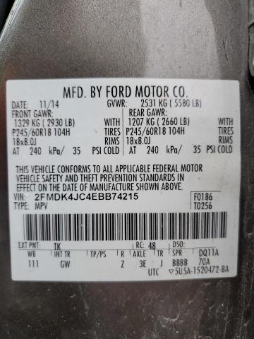 Photo 13 VIN: 2FMDK4JC4EBB74215 - FORD EDGE SEL 