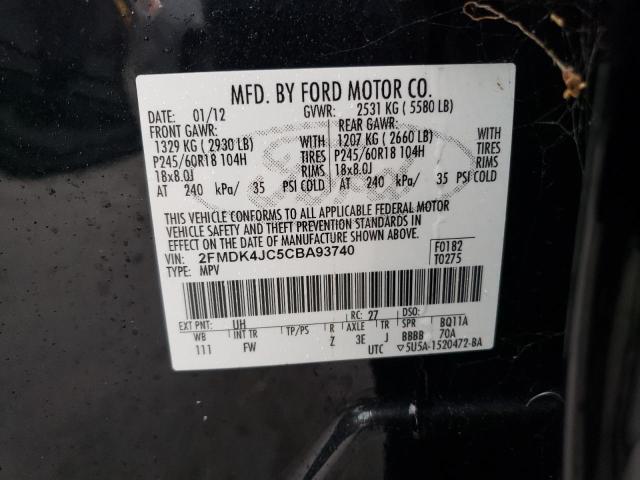 Photo 12 VIN: 2FMDK4JC5CBA93740 - FORD EDGE SEL 