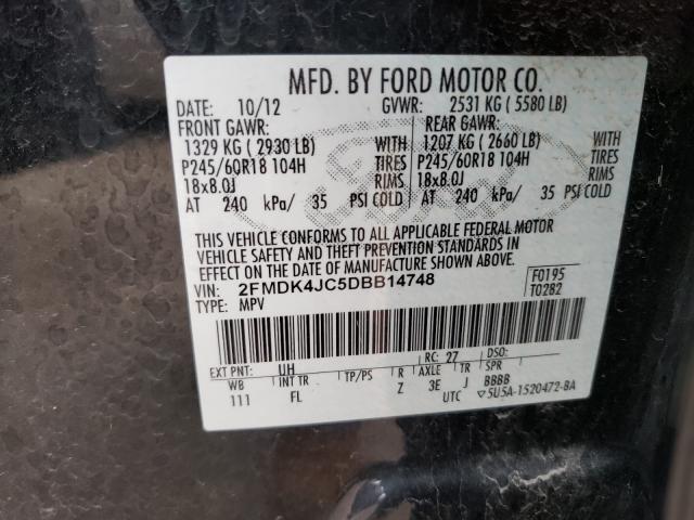 Photo 9 VIN: 2FMDK4JC5DBB14748 - FORD EDGE SEL 