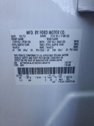 Photo 12 VIN: 2FMDK4JC5DBC40415 - FORD EDGE 