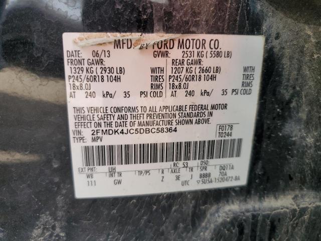 Photo 11 VIN: 2FMDK4JC5DBC58364 - FORD EDGE SEL 