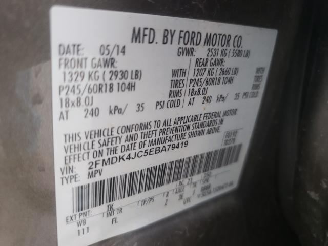 Photo 9 VIN: 2FMDK4JC5EBA79419 - FORD EDGE SEL 