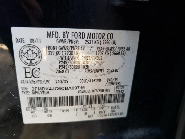 Photo 12 VIN: 2FMDK4JC6CBA09716 - FORD EDGE SEL 