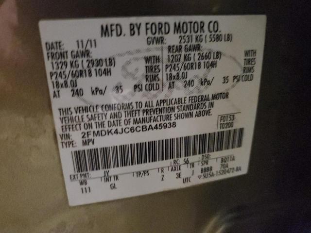 Photo 13 VIN: 2FMDK4JC6CBA45938 - FORD EDGE SEL 