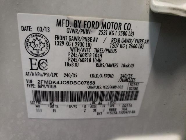 Photo 11 VIN: 2FMDK4JC6DBC07858 - FORD EDGE SEL 