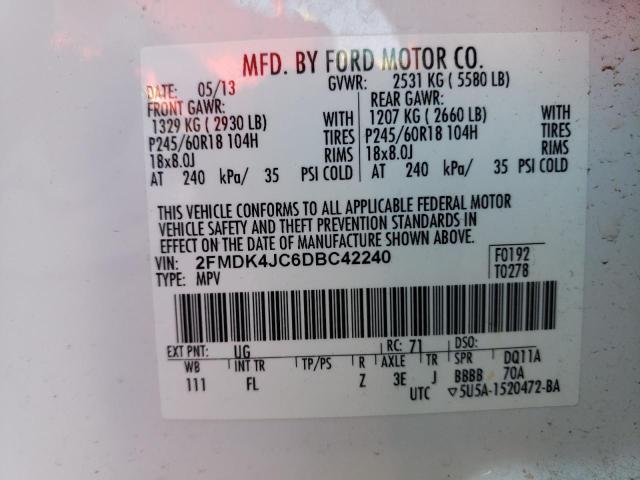 Photo 12 VIN: 2FMDK4JC6DBC42240 - FORD EDGE 