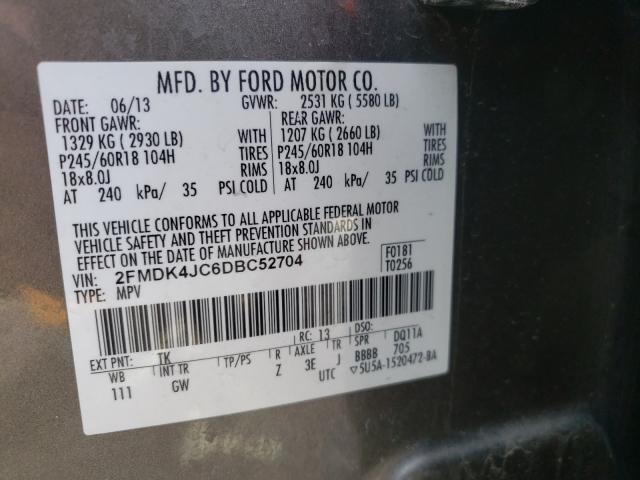 Photo 9 VIN: 2FMDK4JC6DBC52704 - FORD EDGE SEL 