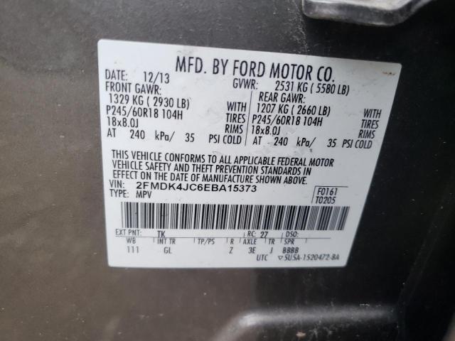 Photo 13 VIN: 2FMDK4JC6EBA15373 - FORD EDGE SEL 