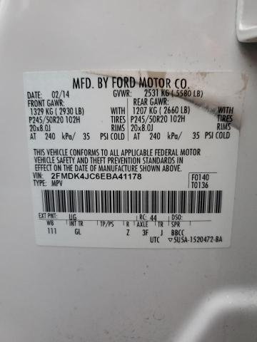 Photo 12 VIN: 2FMDK4JC6EBA41178 - FORD EDGE SEL 