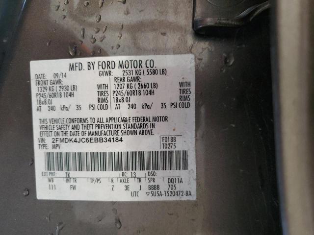 Photo 12 VIN: 2FMDK4JC6EBB34184 - FORD EDGE SEL 