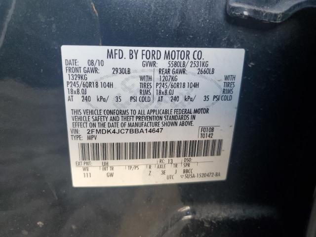 Photo 12 VIN: 2FMDK4JC7BBA14647 - FORD EDGE SEL 