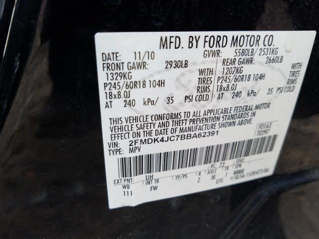 Photo 9 VIN: 2FMDK4JC7BBA62391 - FORD EDGE SEL 