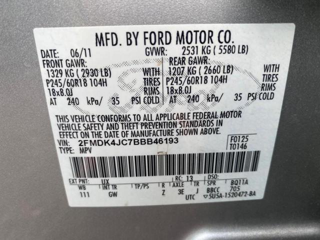 Photo 8 VIN: 2FMDK4JC7BBB46193 - FORD EDGE SEL 